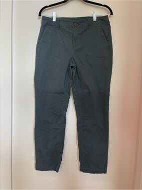 LOFT Slate Gray Cropped Chino Pants